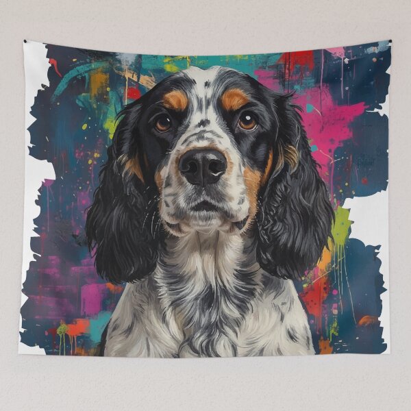 Item preview, Cocker Spaniel Colorful Portrait Graffiti Dog Art Gift designed and sold by PrintsByDali.