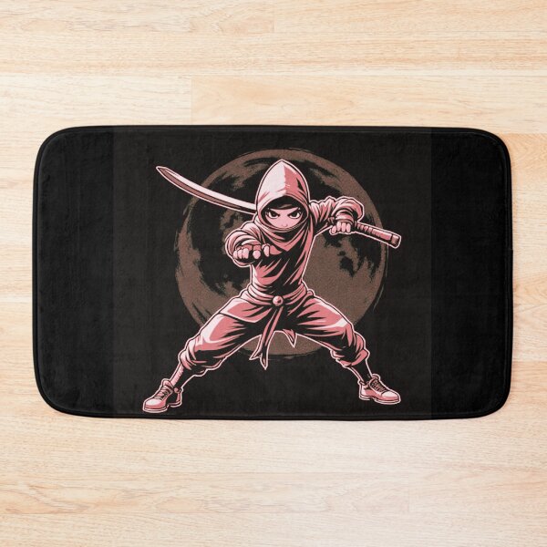 Item preview, Red Kunoichi Assassin - Stealth red Ninja with Katana under the full moon designed and sold by A Greek geek Girl.