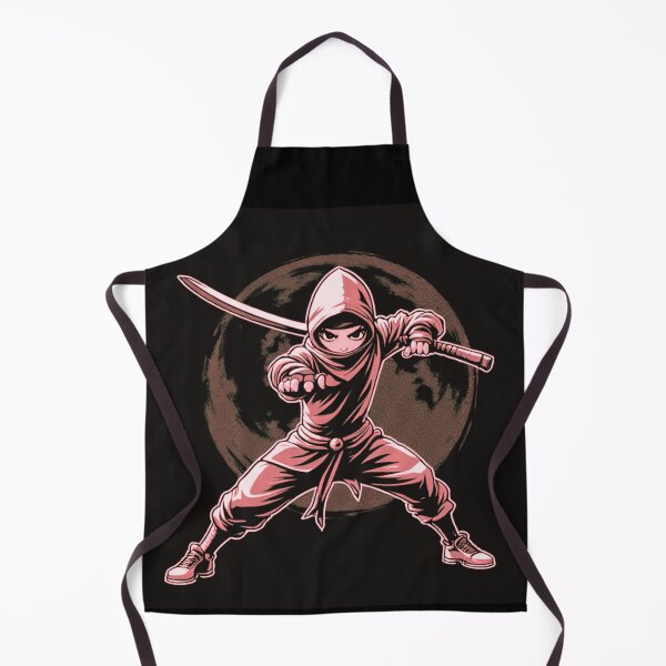 Item preview, Red Kunoichi Assassin - Stealth red Ninja with Katana under the full moon designed and sold by A Greek geek Girl.