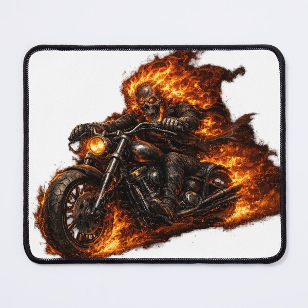 Item preview, Hell Rider: Flaming Skull Biker designed and sold by Shirtaholism.