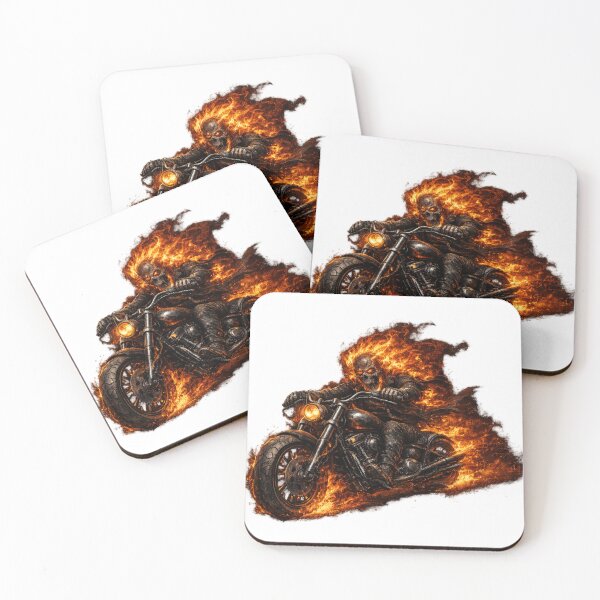 Item preview, Hell Rider: Flaming Skull Biker designed and sold by Shirtaholism.