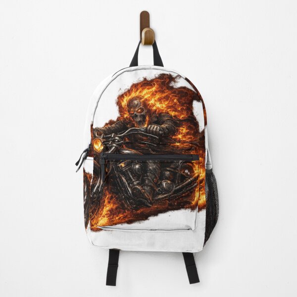 Item preview, Hell Rider: Flaming Skull Biker designed and sold by Shirtaholism.