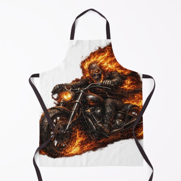 Item preview, Hell Rider: Flaming Skull Biker designed and sold by Shirtaholism.
