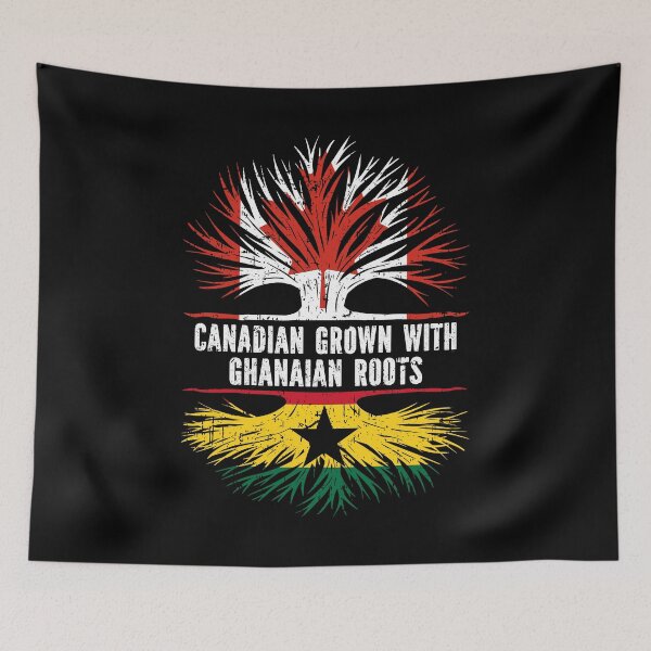 Item preview, Canadian Grown with Ghanaian Roots Canada Flag designed and sold by CosmoKitsch.