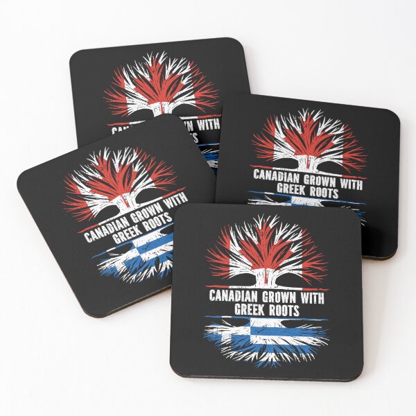 Item preview, Canadian Grown with Greek Roots Canada Flag designed and sold by CosmoKitsch.