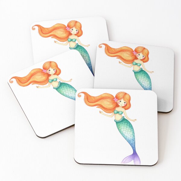 Item preview, Cute Mermaid Illustration Colorful Fantasy Art designed and sold by Rutvain.