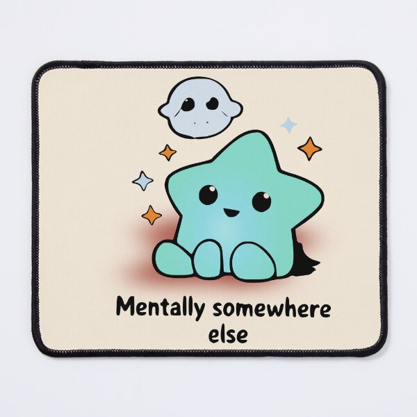 Item preview, Mentally Somewhere Else Cute Star Meme | Dissociation Aesthetic Sticker designed and sold by VectorJoy.