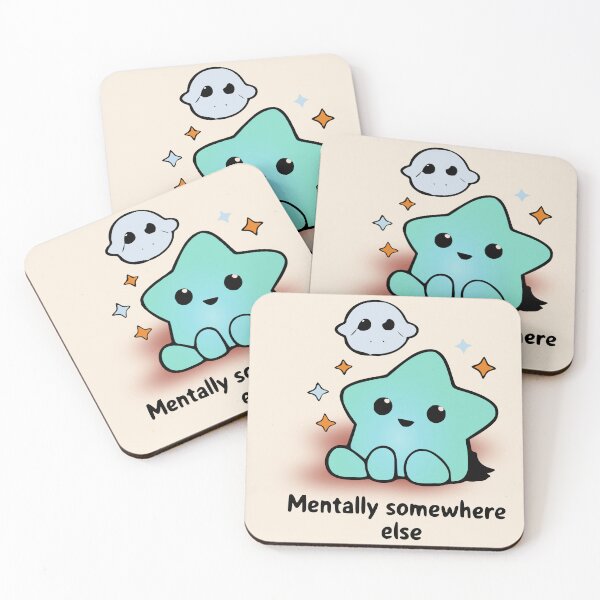 Item preview, Mentally Somewhere Else Cute Star Meme | Dissociation Aesthetic Sticker designed and sold by VectorJoy.