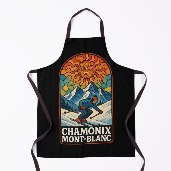 Item preview, Chamonix Mont Blanc Stained Glass Travel designed and sold by TomFrontierArt.