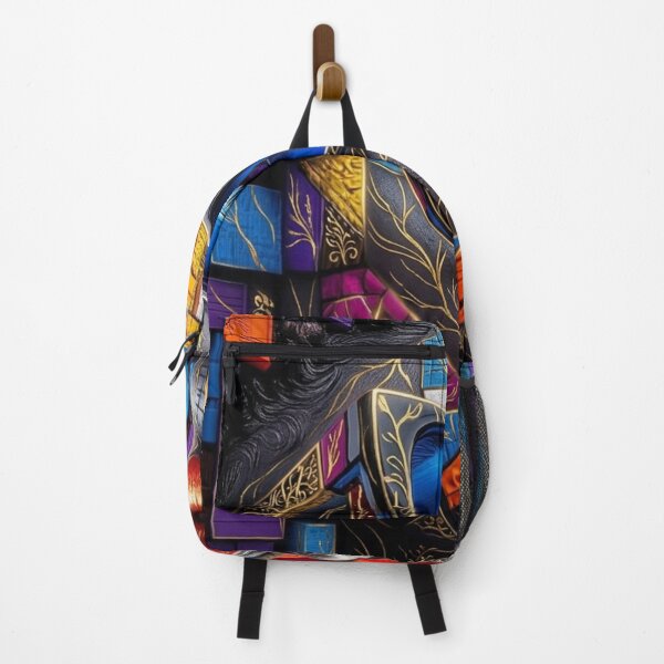 Item preview, Vibrant Mosaic Queen: Cyberpunk Gold & Color Art designed and sold by Remix Vision.