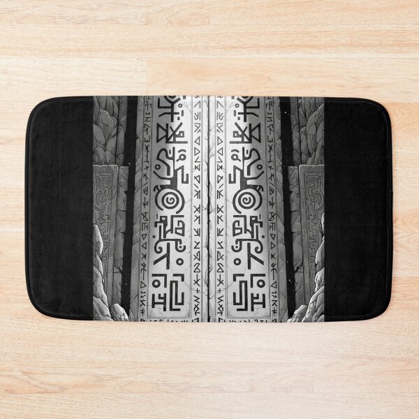 Item preview, Design of symbols embedded in a stone mural, in manga style designed and sold by Gamershop22025.