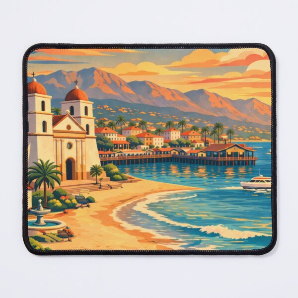 Item preview, Santa Barbara California Vintage Travel Poster designed and sold by MatthewHeights.