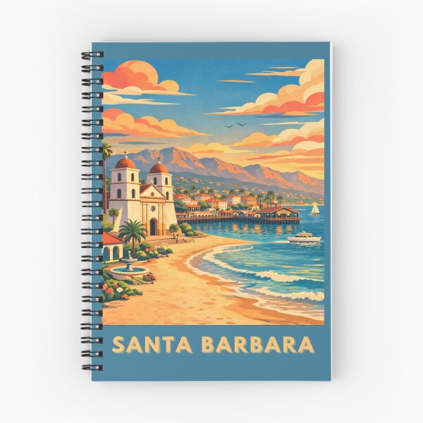 Item preview, Santa Barbara California Vintage Travel Poster designed and sold by MatthewHeights.