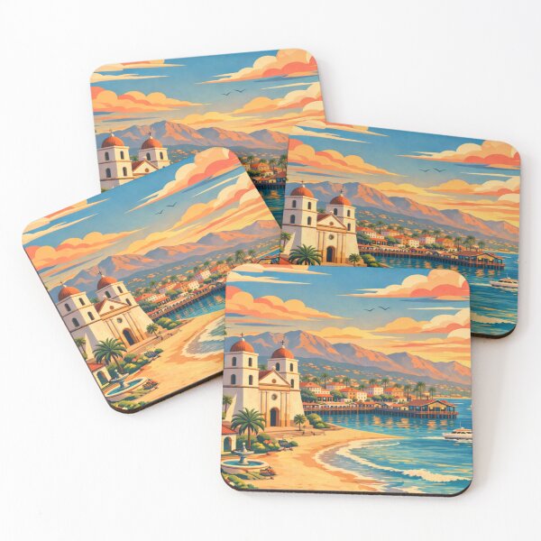 Item preview, Santa Barbara California Vintage Travel Poster designed and sold by MatthewHeights.