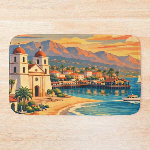 Item preview, Santa Barbara California Vintage Travel Poster designed and sold by MatthewHeights.