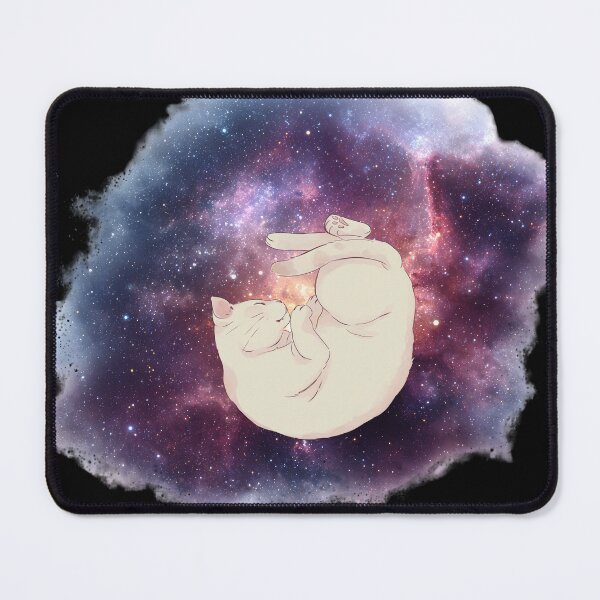 Item preview, Sweet Cosmic Galaxy Dreaming Cat on Black designed and sold by AnimaliaStar.