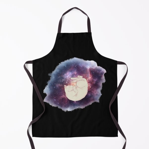 Item preview, Sweet Cosmic Galaxy Dreaming Cat on Black designed and sold by AnimaliaStar.