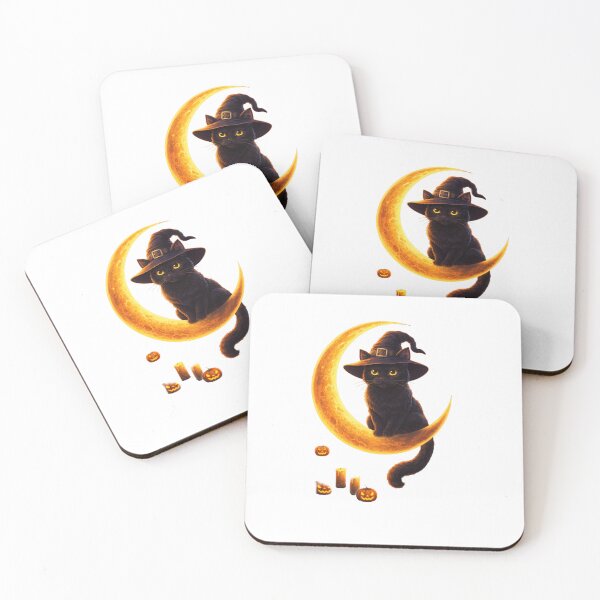 Item preview, Witchy Black Cat Moon Halloween designed and sold by Hoffmann-Shop.