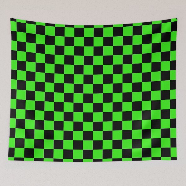 Item preview, Neon Green and Black Chequered Pattern designed and sold by Jeallan Designs.