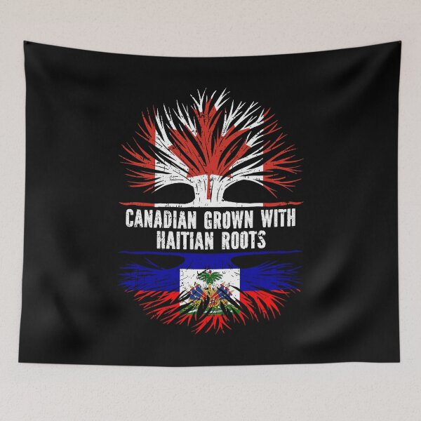 Item preview, Canadian Grown with Haitian Roots Canada Flag designed and sold by CosmoKitsch.