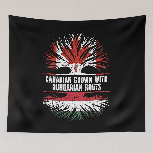Item preview, Canadian Grown with Hungarian Roots Canada Flag designed and sold by CosmoKitsch.