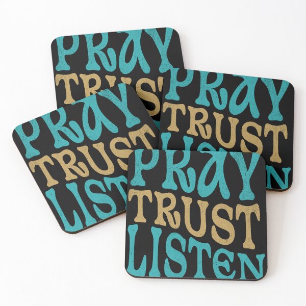Item preview, Pray Trust Listen Christian Faith Bible Inspired Design designed and sold by TWPub.