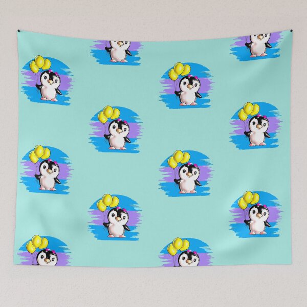 Item preview, Kawaii Penguin with Balloons Cute Design Adorable Animal Tender Original Gift designed and sold by AstronautMerch.