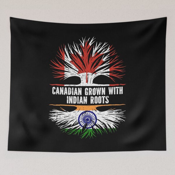Item preview, Canadian Grown with indian Roots Canada Flag designed and sold by CosmoKitsch.