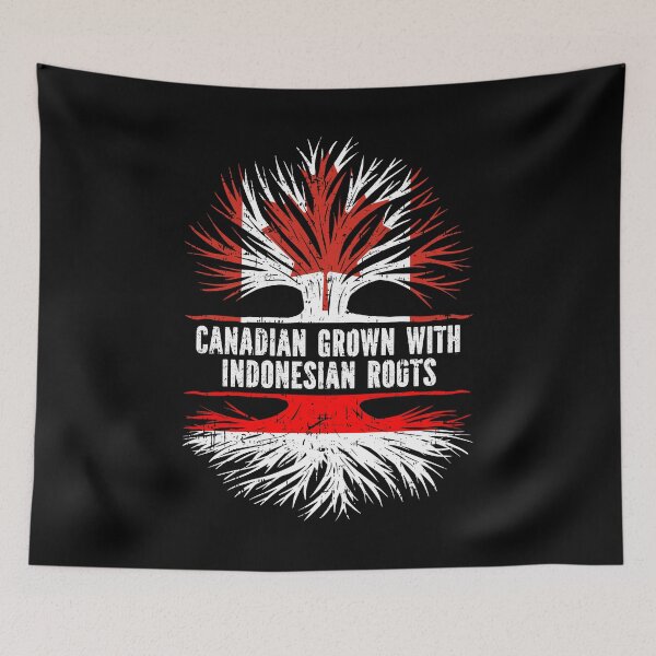 Item preview, Canadian Grown with Indonesian Roots Canada Flag designed and sold by CosmoKitsch.