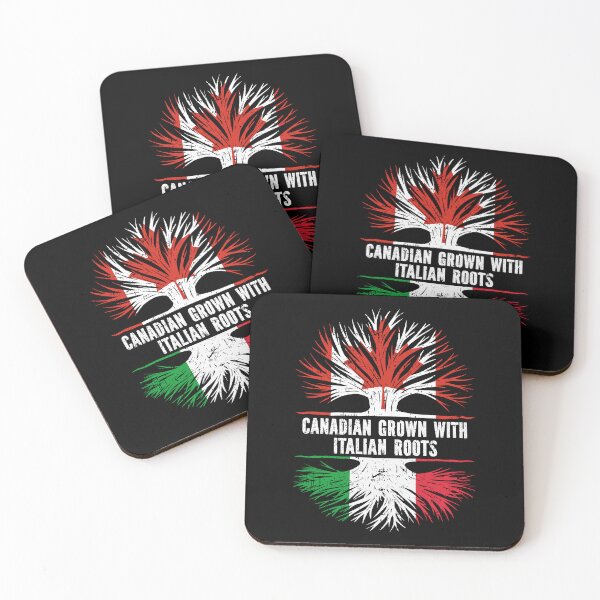 Item preview, Canadian Grown with Italian Roots Canada Flag designed and sold by CosmoKitsch.