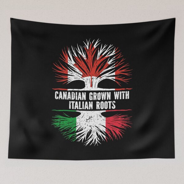 Item preview, Canadian Grown with Italian Roots Canada Flag designed and sold by CosmoKitsch.