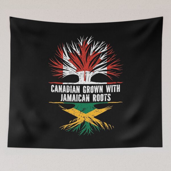 Item preview, Canadian Grown with Jamaican Roots Canada Flag designed and sold by CosmoKitsch.