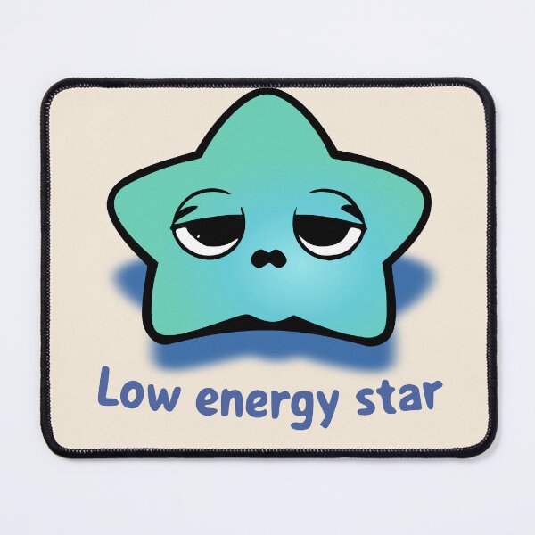 Item preview, Low Energy Star Cute Burnout Meme | Sleepy Kawaii Cosmic Sticker designed and sold by VectorJoy.