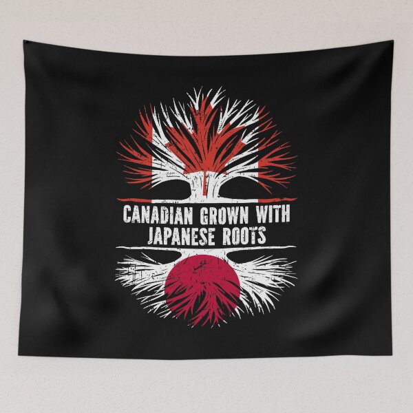 Item preview, Canadian Grown with Japanese Roots Canada Flag designed and sold by CosmoKitsch.
