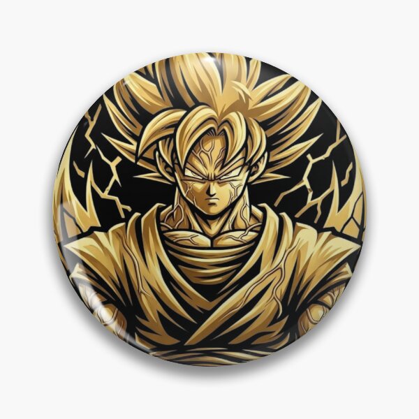 Item preview, Golden Warrior: Super Saiyan Power Emblem designed and sold by Remix Vision.