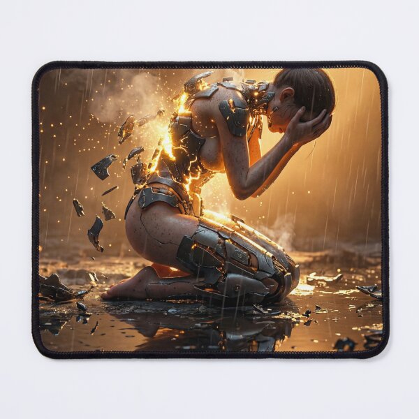 Item preview, Burning Cybernetic Woman Emotional Sci-Fi Art designed and sold by Soul of Sonic.