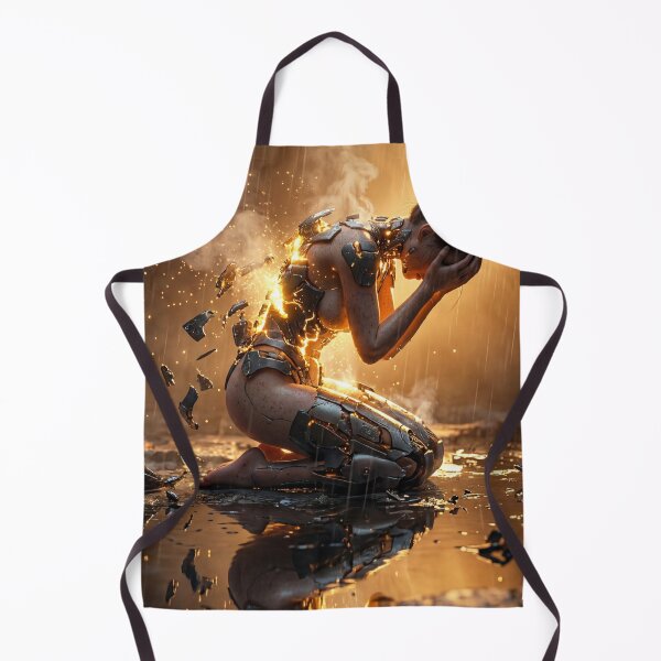 Item preview, Burning Cybernetic Woman Emotional Sci-Fi Art designed and sold by Soul of Sonic.