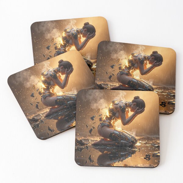 Item preview, Burning Cybernetic Woman Emotional Sci-Fi Art designed and sold by Soul of Sonic.