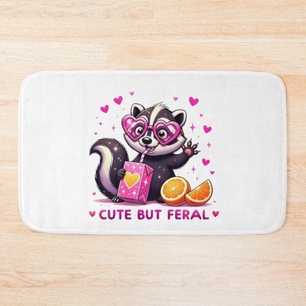 Item preview, Cute But Feral Skunk Pink Heart Sunglasses Juice Box Kawaii designed and sold by Hinata04.