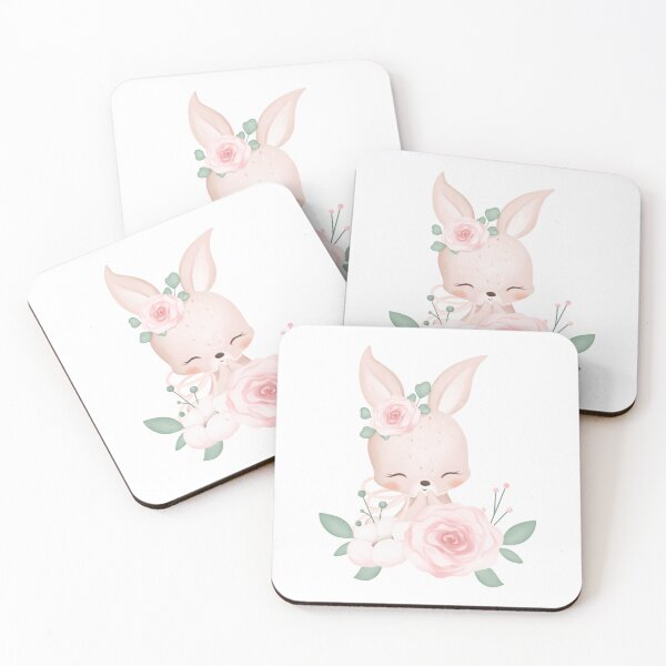 Item preview, Woodland Rabbit Flower Wreath - Adorable Spring Forest Bunny Gift designed and sold by FuzionRaptor.