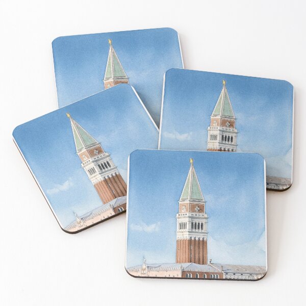 Item preview, Venice Landmark: St. Mark's Campanile and Doge's Palace Watercolor designed and sold by Gene Lvov.