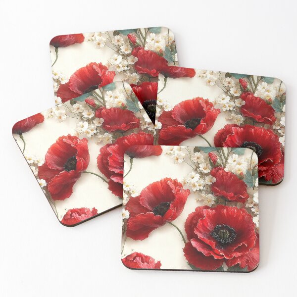 Item preview, Graceful Remembrance Poppies and Wildflower Pattern designed and sold by Nine Lives Studio.
