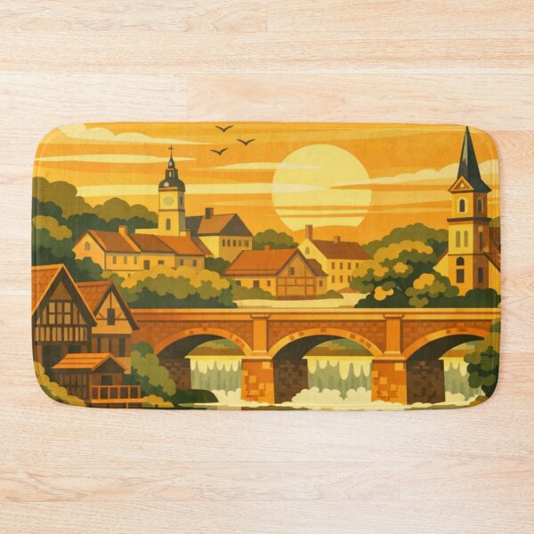 Item preview, Kuldīga Latvia Vintage Travel Poster designed and sold by MatthewHeights.