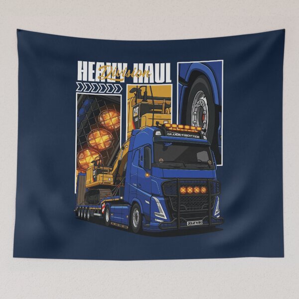 Item preview, Heavy Duty European Truck Illustration Poster designed and sold by BronArtworks.