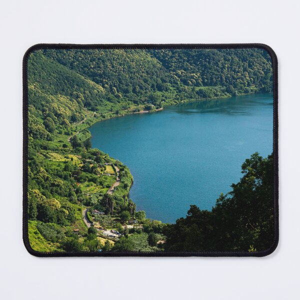 Item preview, Aerial View of Lush Green Lake Shoreline designed and sold by EsterFerrari.