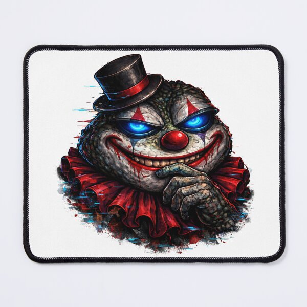 Item preview, Dark Clown Frog Blue Glitch – Evil Cyberpunk Frog with Neon Eyes designed and sold by unglaublichGut.