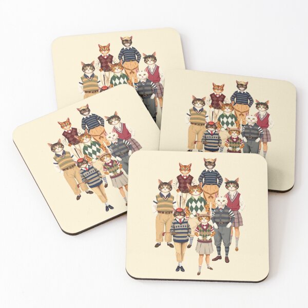 Item preview, Anthropomorphic Cat Golfers | Gift for Golf Lover designed and sold by UnhingedBird.