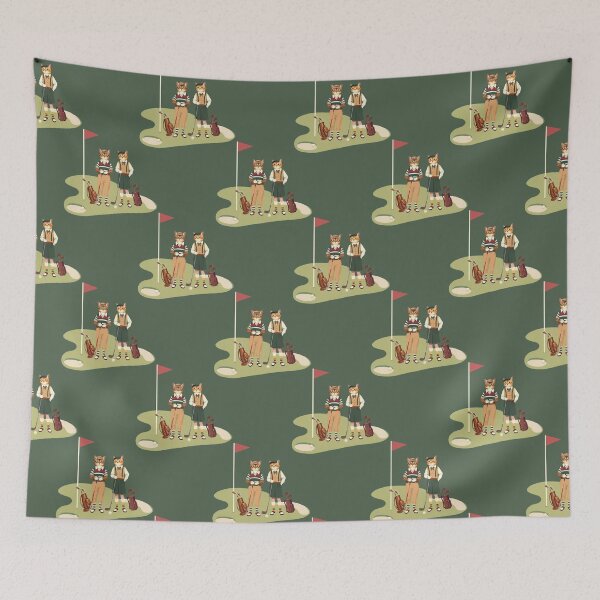 Item preview, Anthropomorphic Cat Golfer Couple | Gift for Golf Lover designed and sold by UnhingedBird.