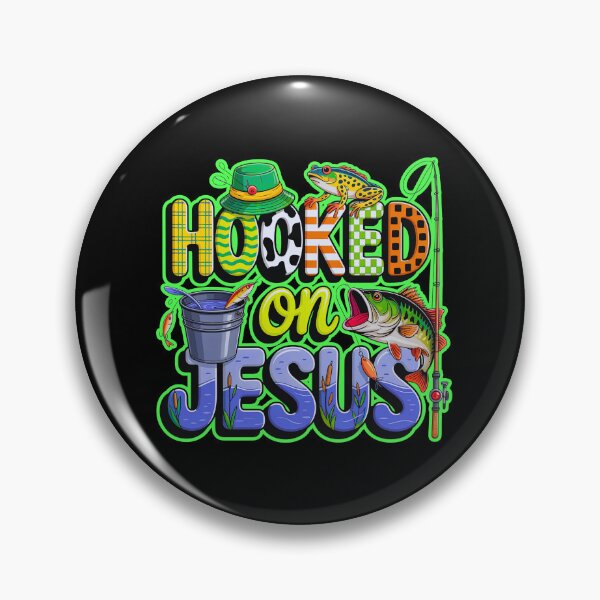 Item preview, Hooked On Jesus Christian Faith Fishing  designed and sold by WoodburyLake.