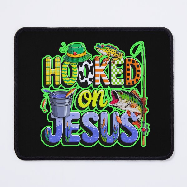 Item preview, Hooked On Jesus Christian Faith Fishing  designed and sold by WoodburyLake.